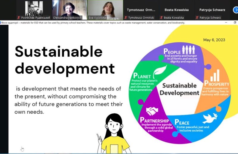  Єва Вислоцька розповідає про реалізацію ідеї сталого розвитку у початковій школі